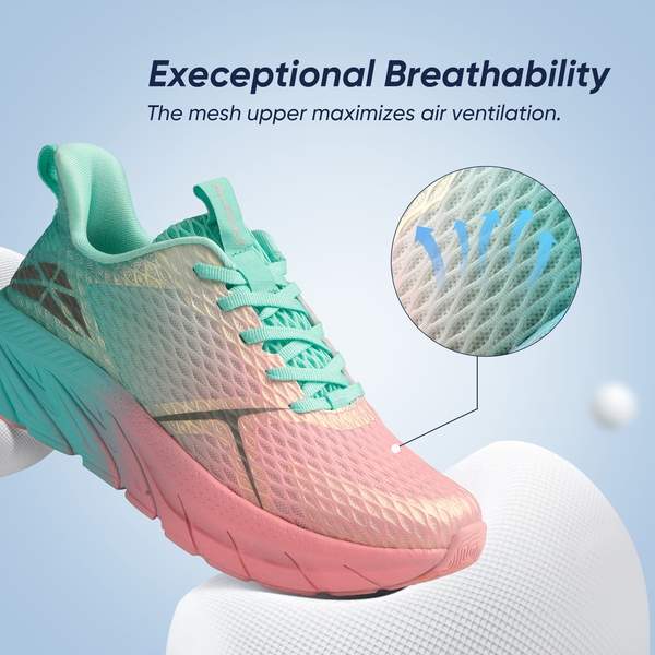 [ALLSWIFIT 1.0] Women's Mesh Athleisure Sneakers - MINT GREEN-PINK - 6